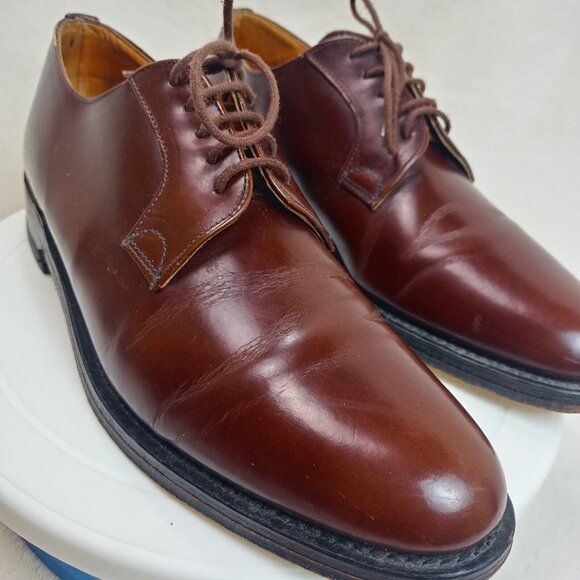 John White Lyon Derby Brown Leather Shoes Mens Size 7 (Made in England) - Picture 11 of 14